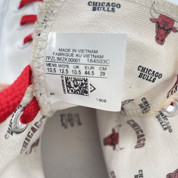 Converse NBA Chicago Bulls Shoes Sneakers Chuck Taylor All Star High Mens 10.5 - Picture 11 of 12